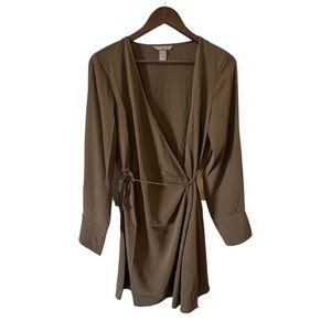 Brown H&M wrap mini dress - never worn
